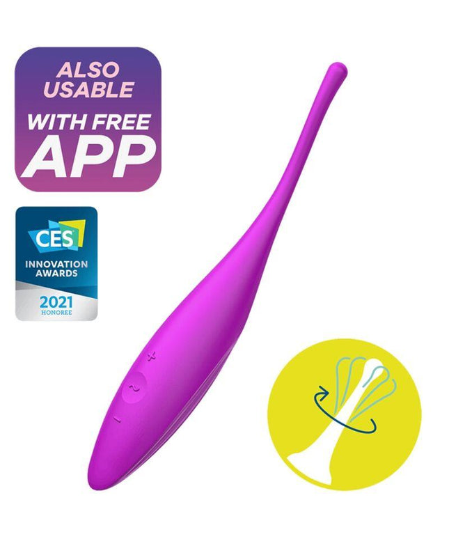 satisfyer vibratore twirling joy clit tip fucsia