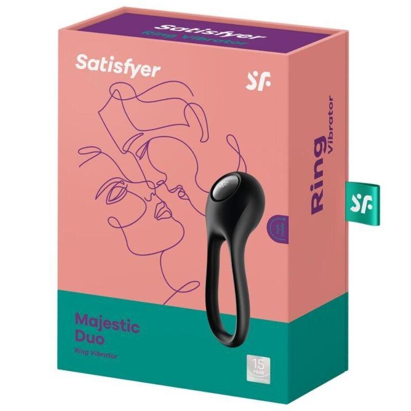 satisfyer vibratore ad anello majestic duo nero