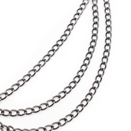 ohmama fetish morsetti per capezzoli con catene nere