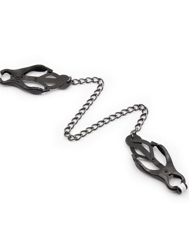 ohmama fetish pinze per capezzoli giapponesi con catena nera