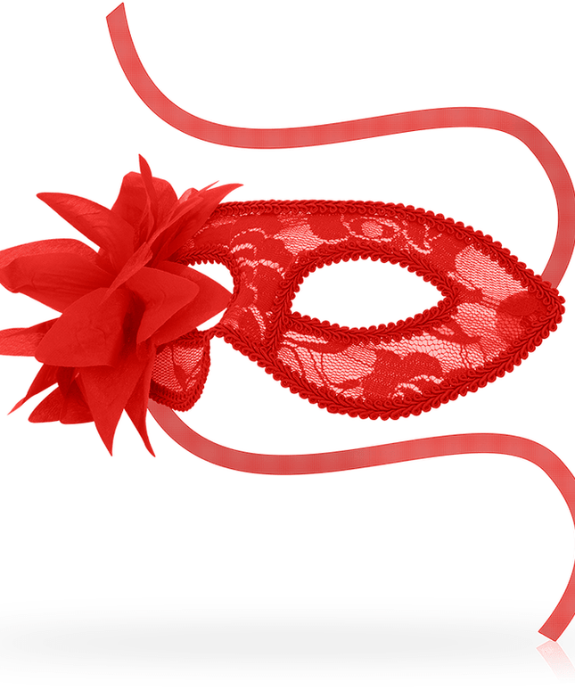ohmama maschere maschere con pizzo e fiore rosso