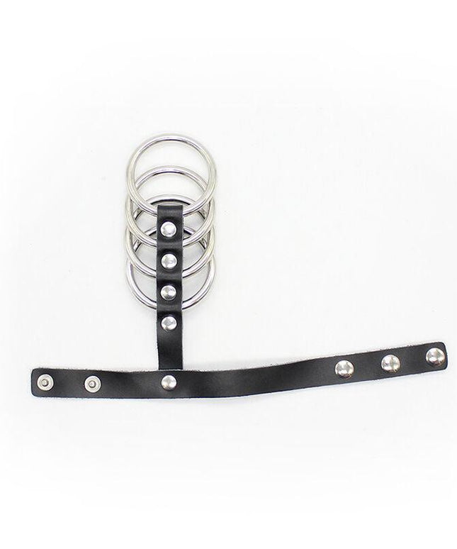 ohmama fetish guaina per pene con anelli in metallo