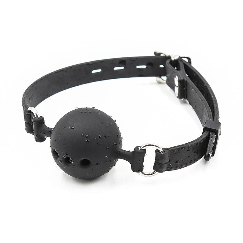 ohmama fetish ball gag in silicone traspirante taglia l