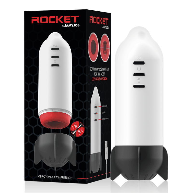 jamyjob rocket masturbator tecnologia di compressione morbida e vibrazione