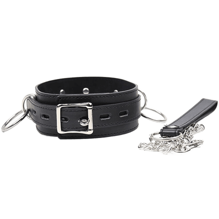 ohmama fetish collana di sottomissione con 3 anelli