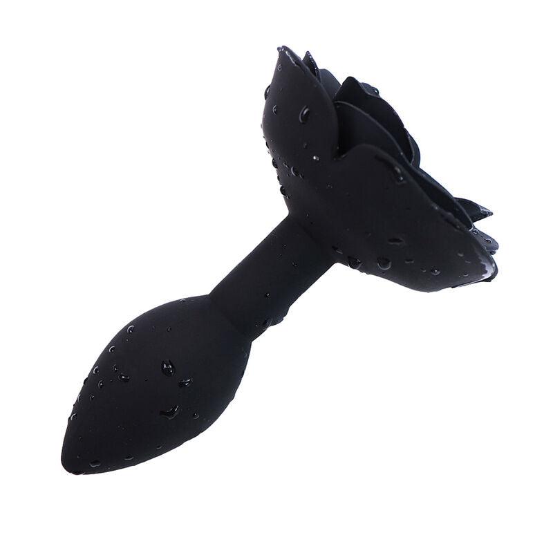 ohmama fetish plug anale in silicone nero rosa