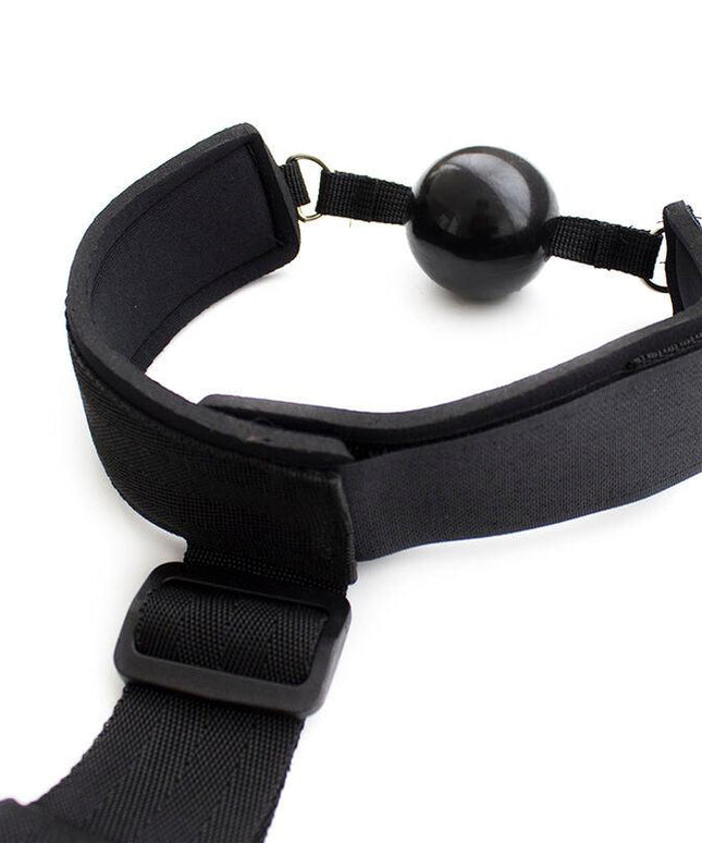 ohmama fetish bavaglio in neoprene con polsini