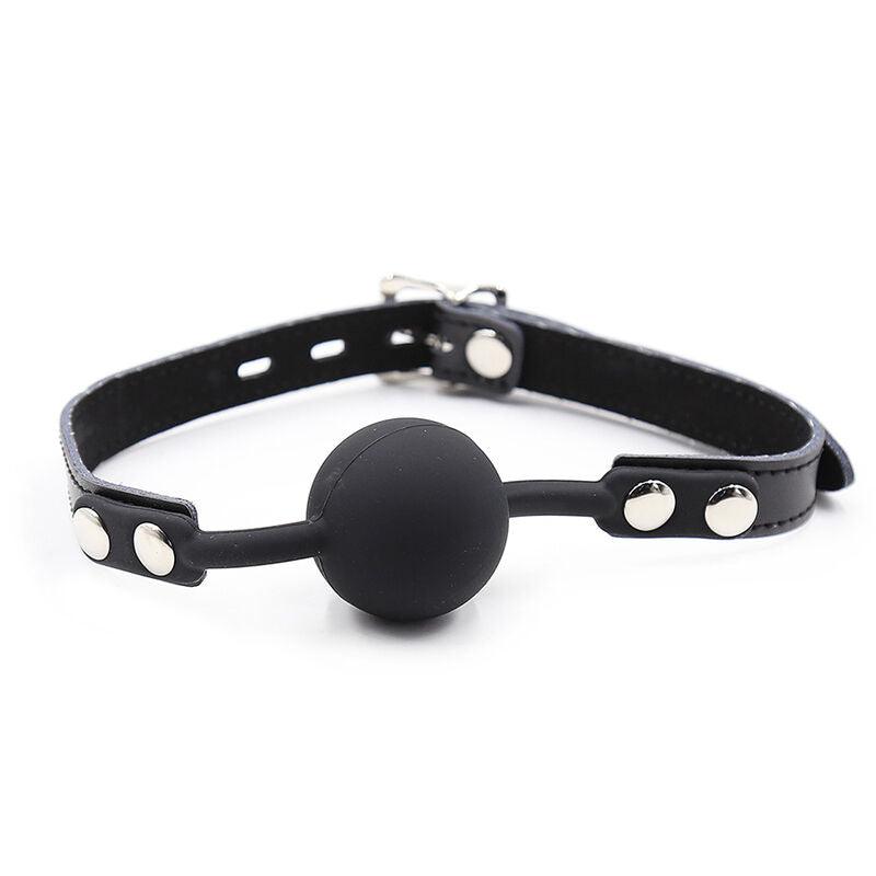 ohmama fetish ball gag in silicone con cintura in pelle