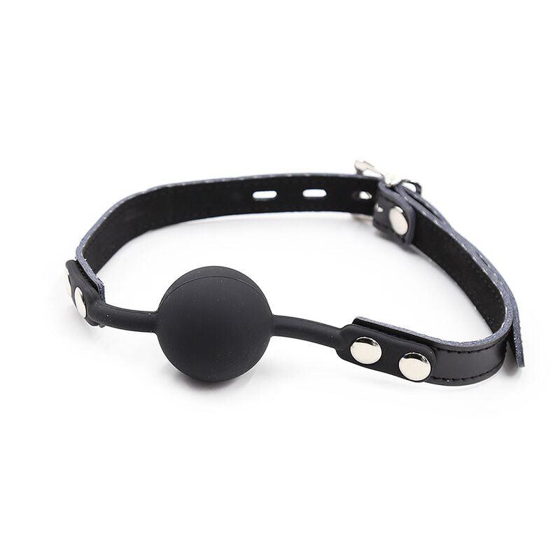 ohmama fetish ball gag in silicone con cintura in pelle