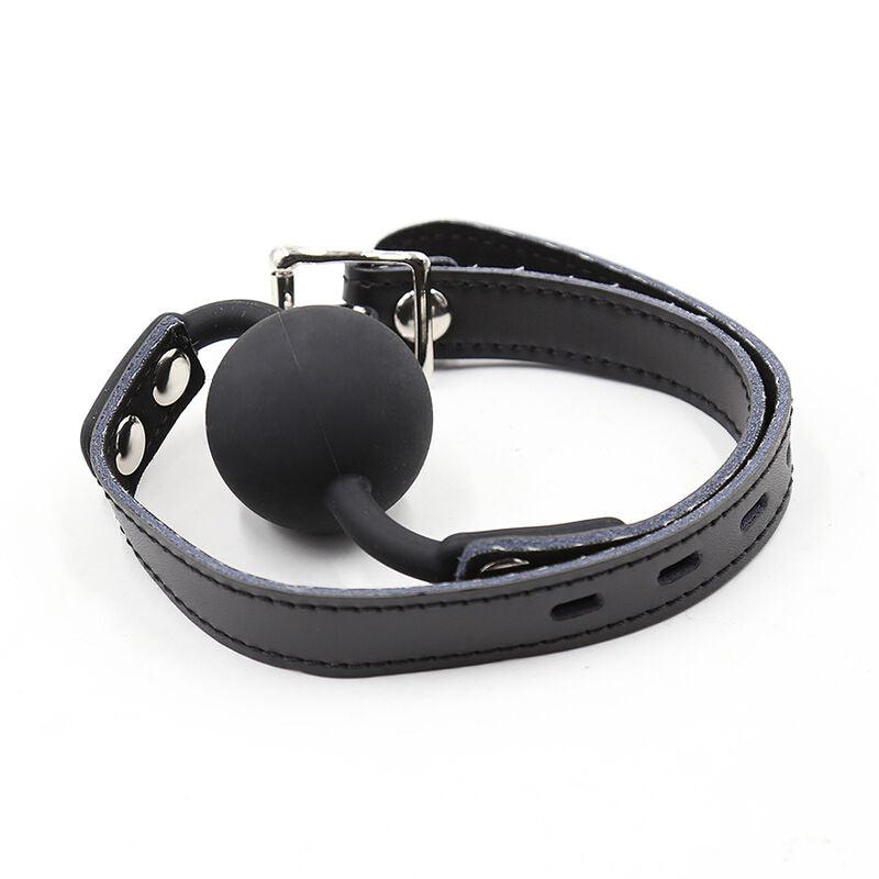 ohmama fetish ball gag in silicone con cintura in pelle