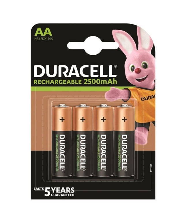 DURACELL - BATTERIA RICARICABILE HR6 AA 2500mAh 4 UNIT