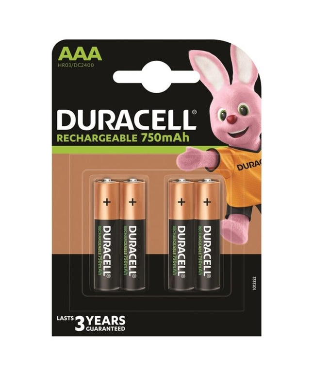 DURACELL - BATTERIA RICARICABILE HR03 AAA 750mAh 4 UNIT
