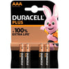 DURACELL - BATTERIA ALCALINA PLUS POWER 100 AAA LR03 4 UNIT