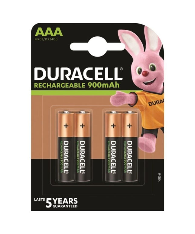 DURACELL - BATTERIA RICARICABILE HR03 AAA 900mAh 4 UNIT
