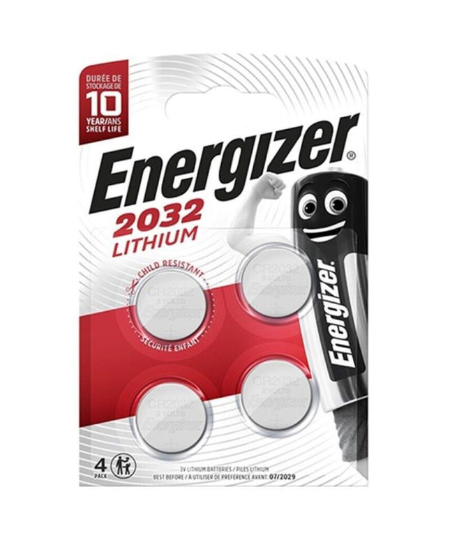 energizer batteria litio a tasto cr2032 3v 4 unit