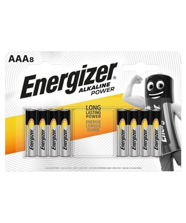 energizer batteria alcalina potenza aaa lr03 8 unit