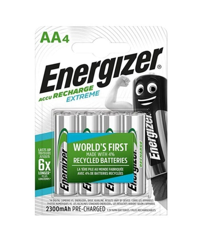 energizer extreme batteria ricaricabile hr6 aa 2300mah 4 unit