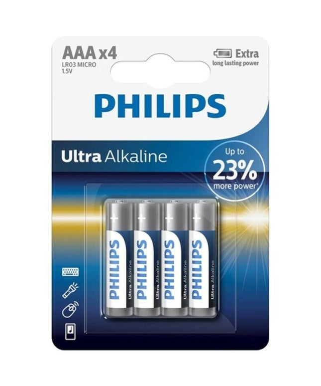 philips batteria ultra alcalina aaa lr03 4 unita