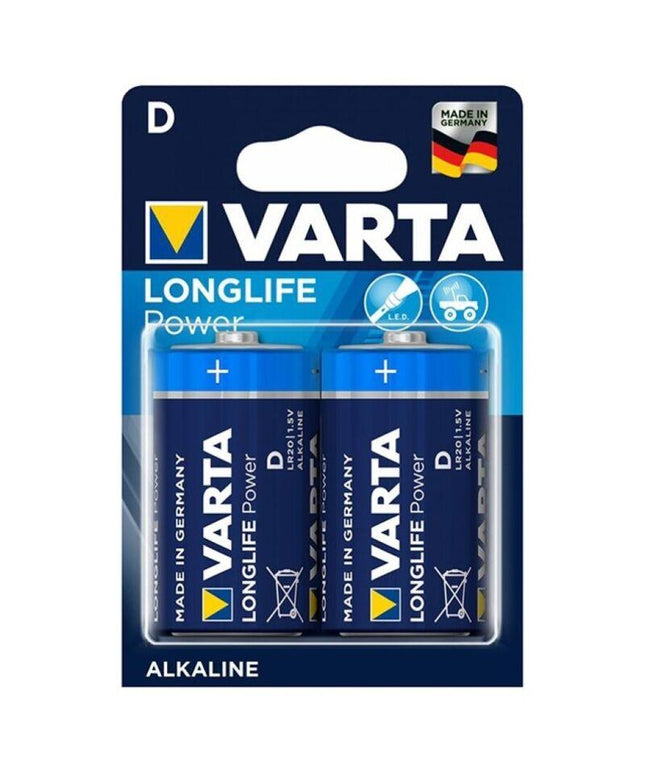 varta longlife power batteria alcalina d lr20 2 unita