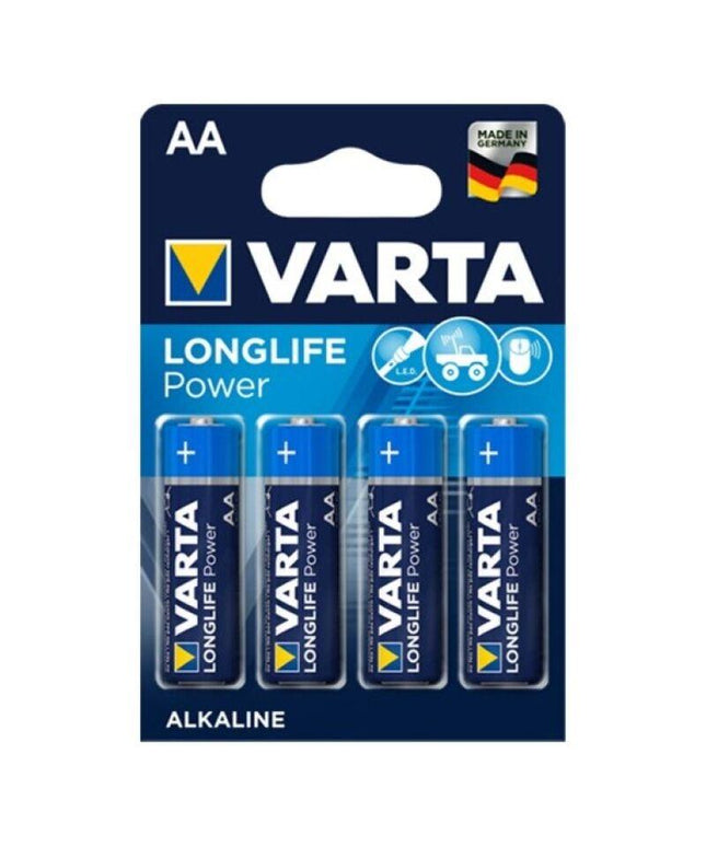 varta longlife power batteria alcalina aa lr6 4 unita