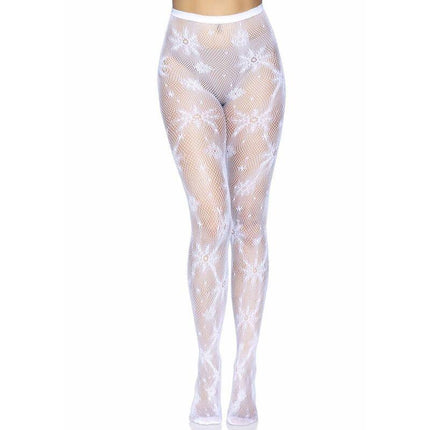leg avenue collant a rete fiocco di neve taglia unica