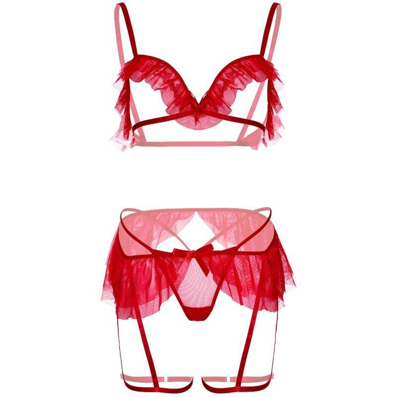 leg avenue set tre pezzi reggiseno pering e reggiseno