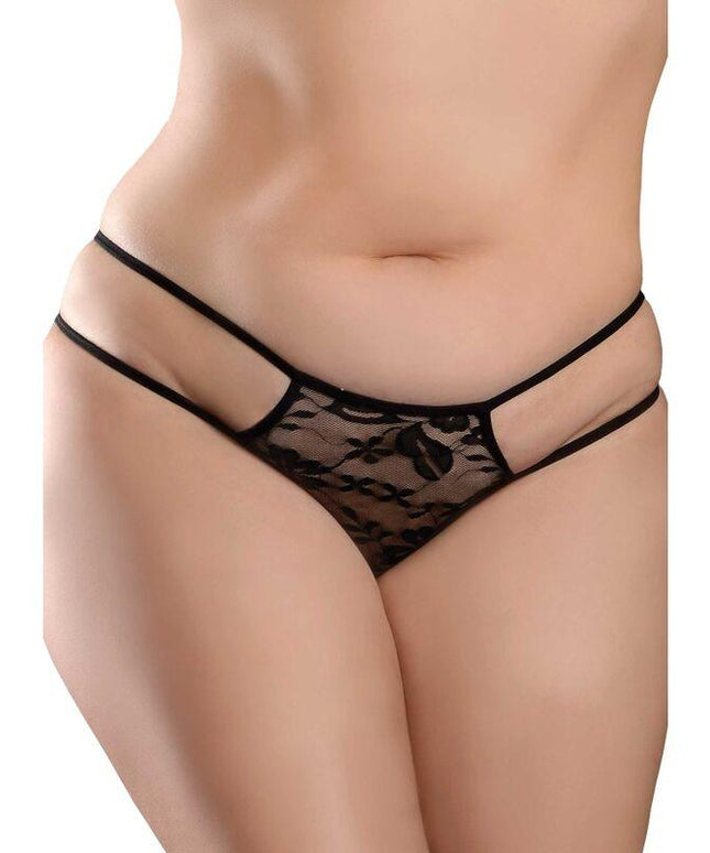 hook up panties crotchless pleasure pearls size xl xxl