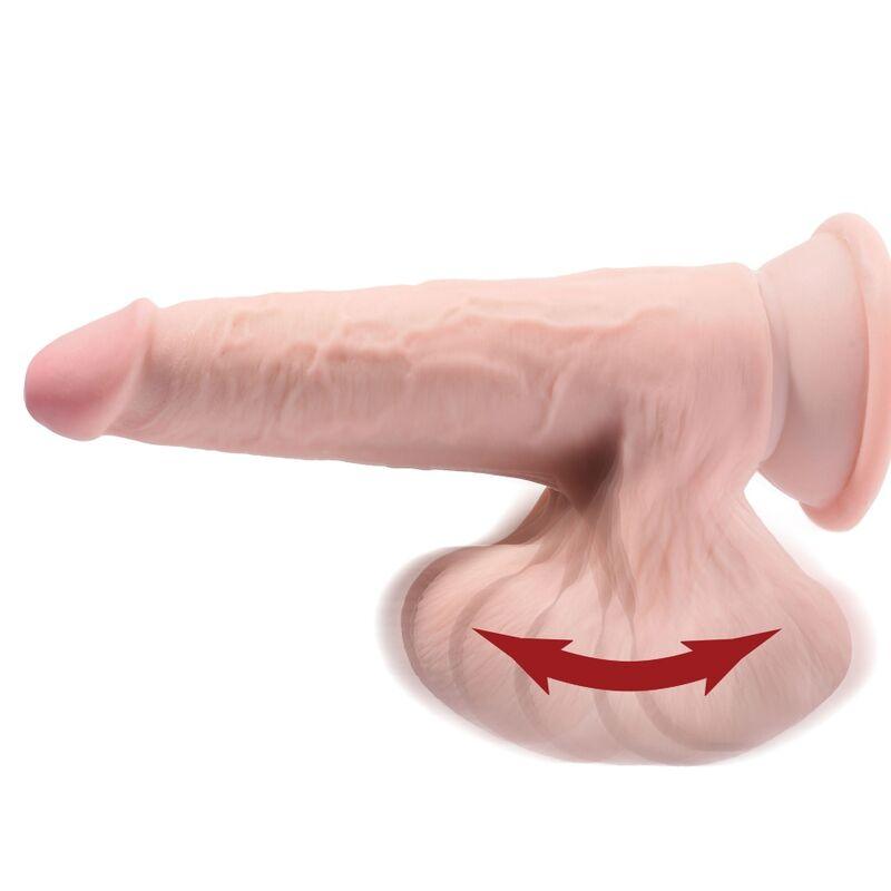 king cock plus 3d dildo sfere oscillanti 24 5 cm pelle chiara