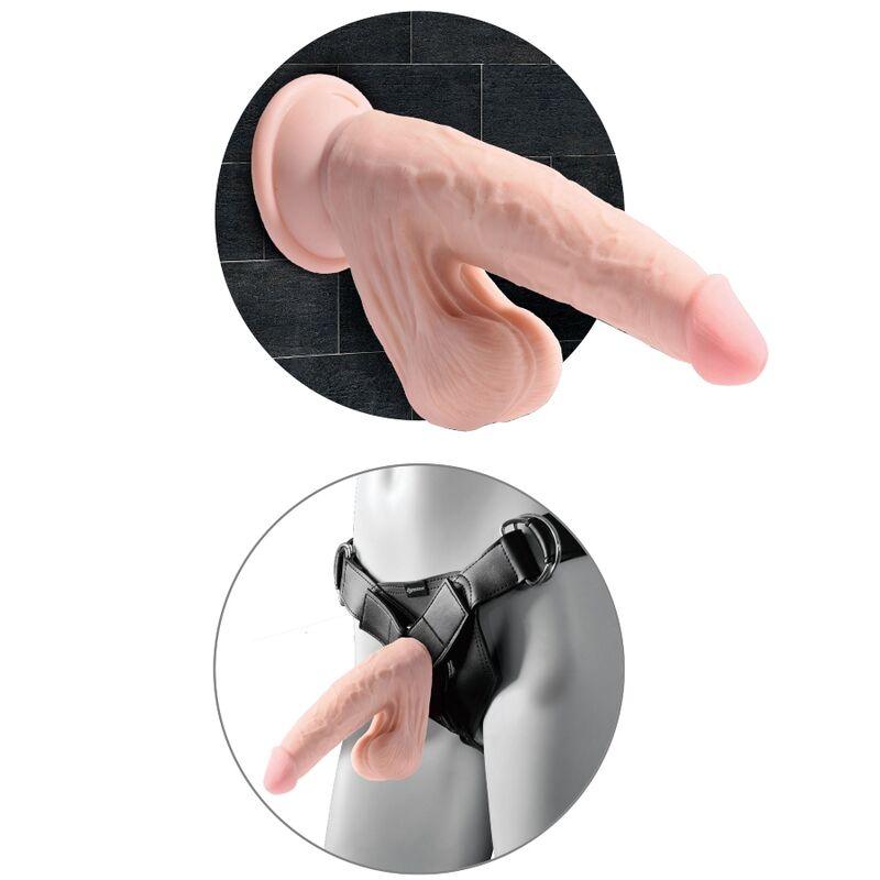 king cock plus 3d dildo sfere oscillanti 24 5 cm pelle chiara