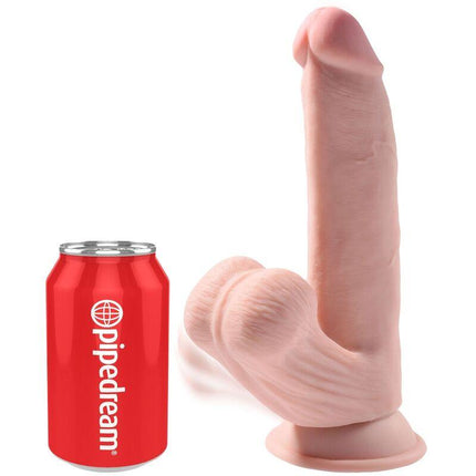 king cock plus 3d dildo sfere oscillanti 24 5 cm pelle chiara