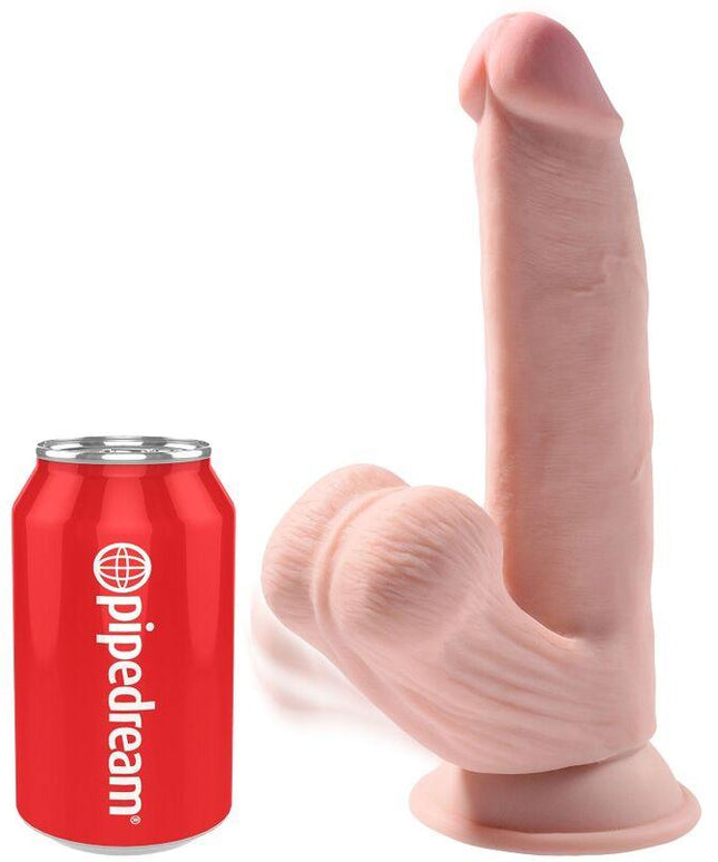 king cock plus 3d dildo sfere oscillanti 24 5 cm pelle chiara