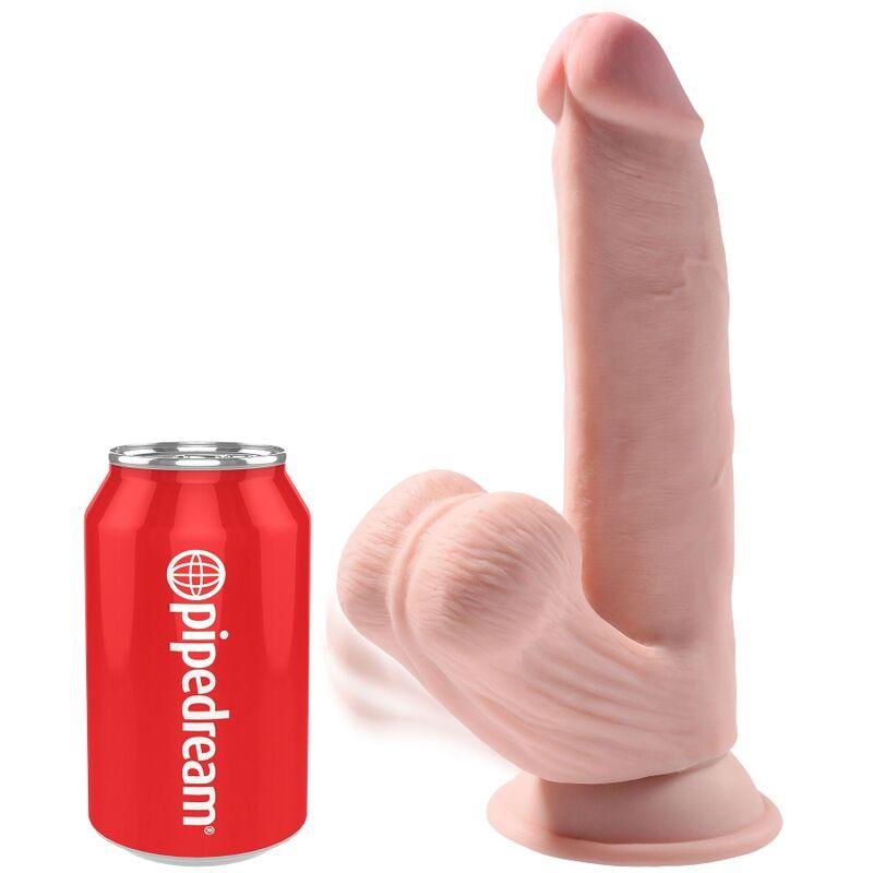 king cock plus 3d dildo sfere oscillanti 24 5 cm pelle chiara