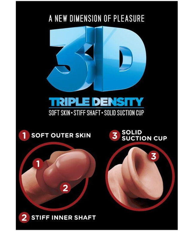 king cock plus 3d dildo tripla densit 18 cm