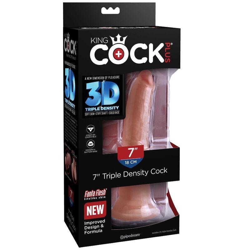 king cock plus 3d dildo tripla densit 18 cm