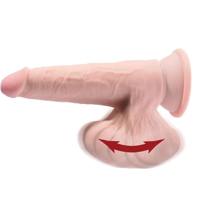 king cock plus 3d dildo sfere oscillanti 15 2 cm pelle chiara