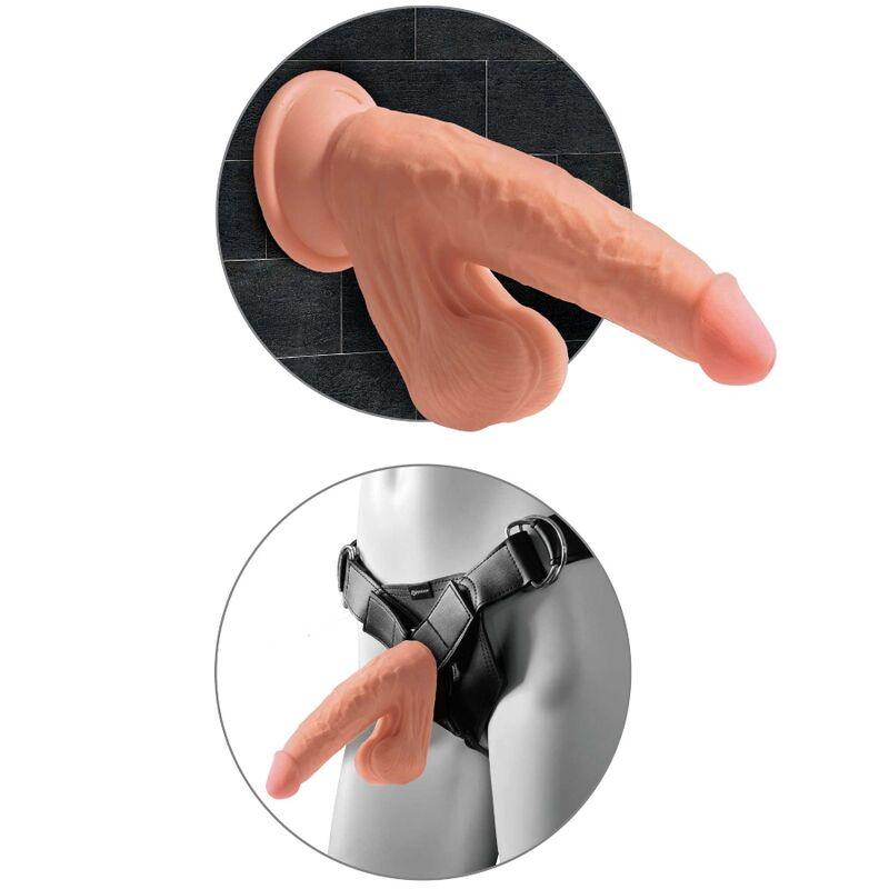 king cock plus 3d dildo sfere oscillanti 15 2 cm