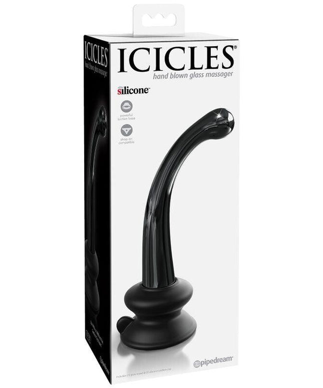 icicles n 87 dildo in vetro con ventosa