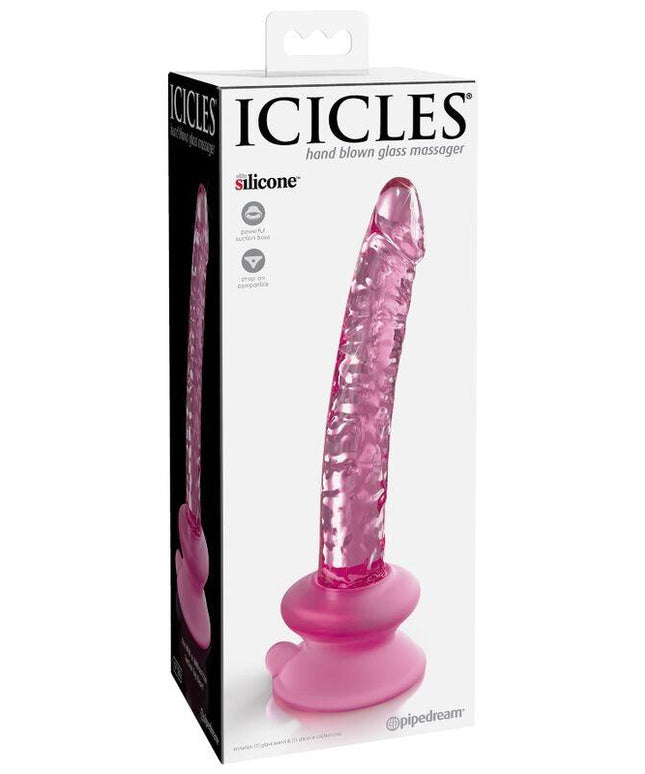 icicles n 86 dildo in vetro di con ventosa