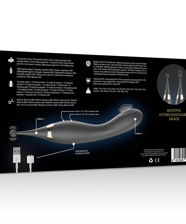 IBIZA - STIMOLATORE CLITORALE INTERCAMBIABILE E VIBRATORE PULSATO DEL PUNTO G