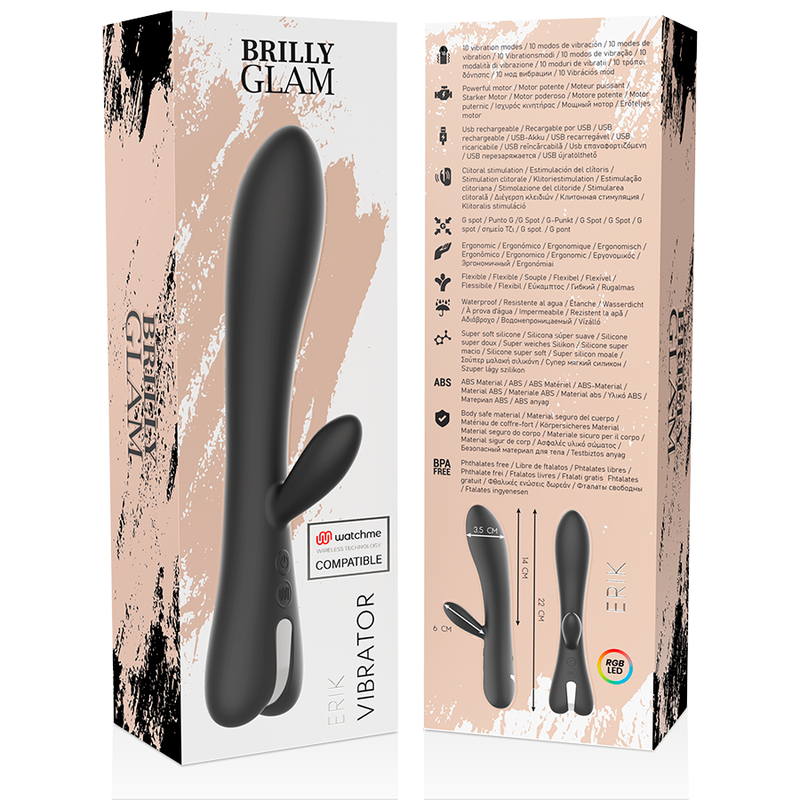 brilly glam erik vibrator watchme compatibile con tecnologia wireless