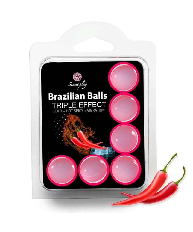 SECRETPLAY - SET 6 PALLINE BRASILIANE TRIPLO EFFETTO