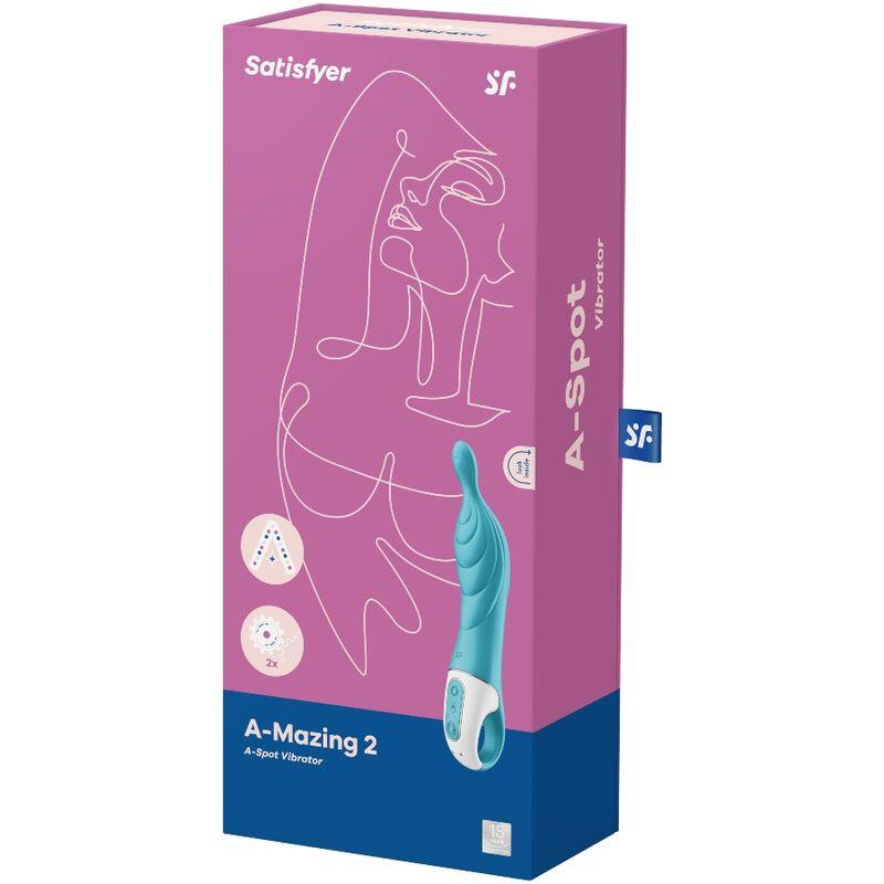 satisfyer vibratore amazing 2 aspot turchese