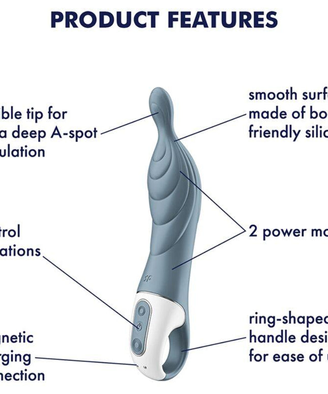 satisfyer vibratore amazing 2 aspot grigio