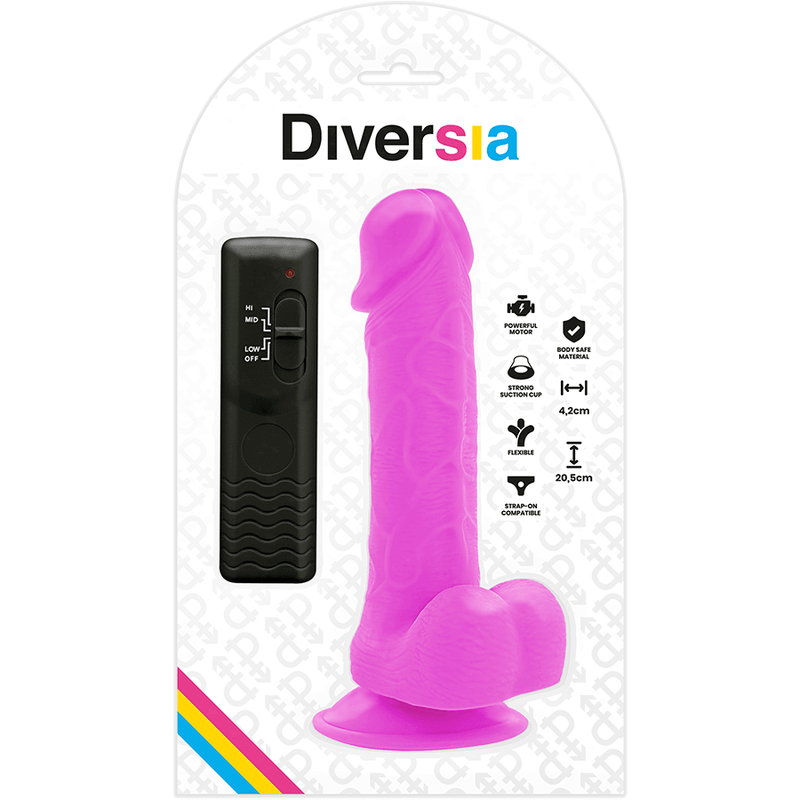 diversia dildo vibrante flessibile viola 20 5 cm o 4 2 cm