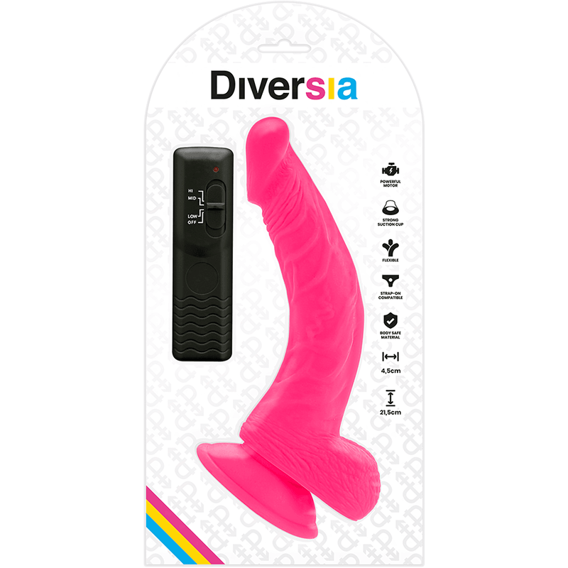 diversia dildo vibrante flessibile rosa 21 5 cm o 4 5 cm