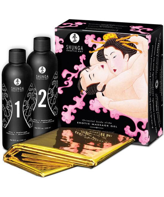 SHUNGA - GEL DA MASSAGGIO EROTICO CORPO A CORPO FRAGOLE E CAVA - Only Vibes