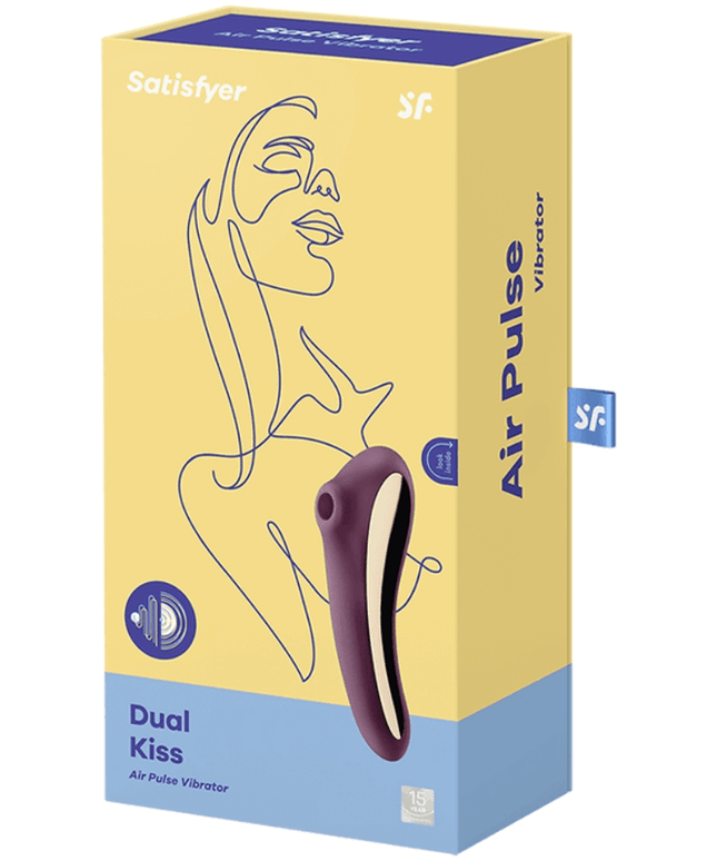 satisfyer vibratore dual kiss air pulse rosso vino