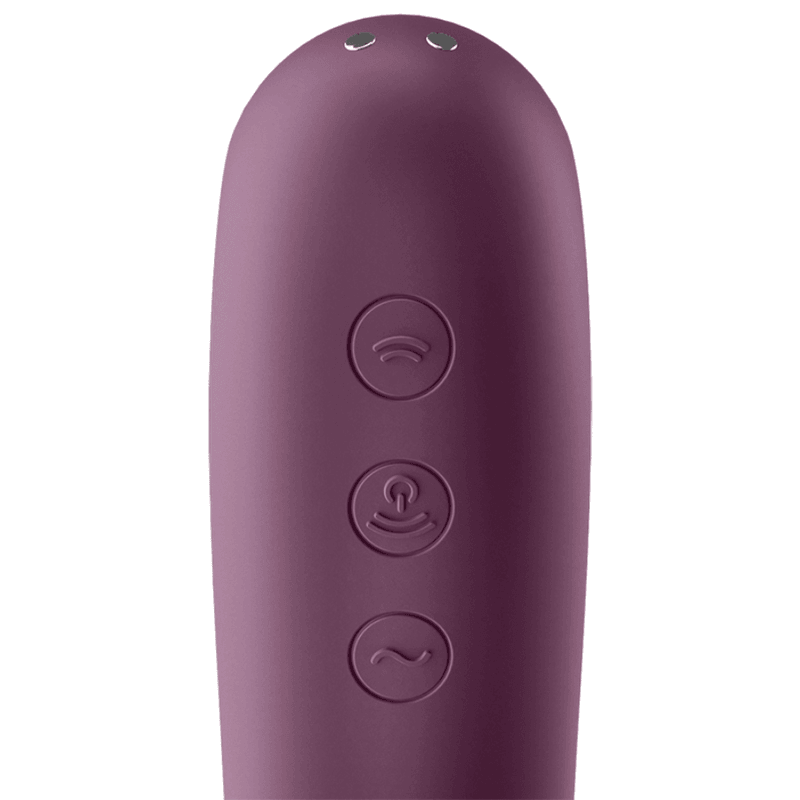 satisfyer vibratore dual kiss air pulse rosso vino