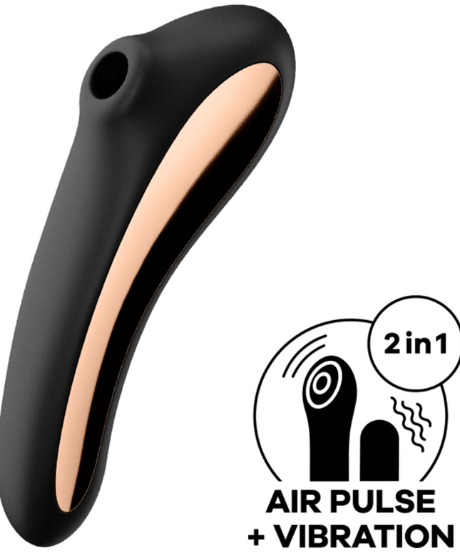 satisfyer vibratore dual kiss air pulse nero