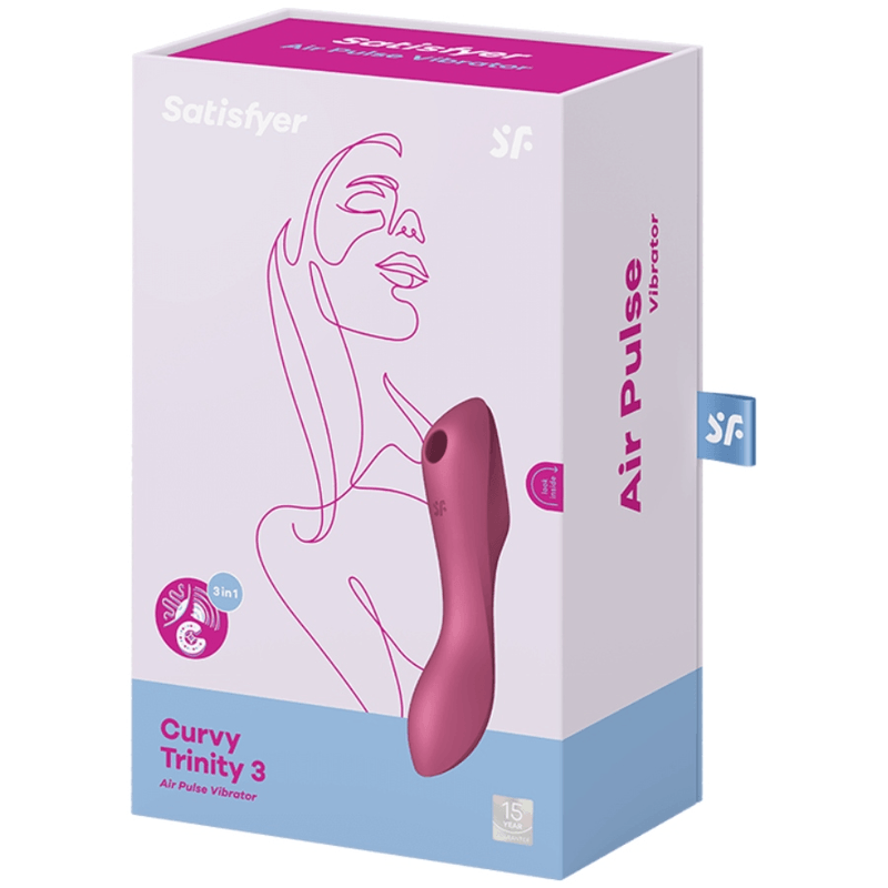 satisfyer vibratore curvy trinity 3 air pulse rosso